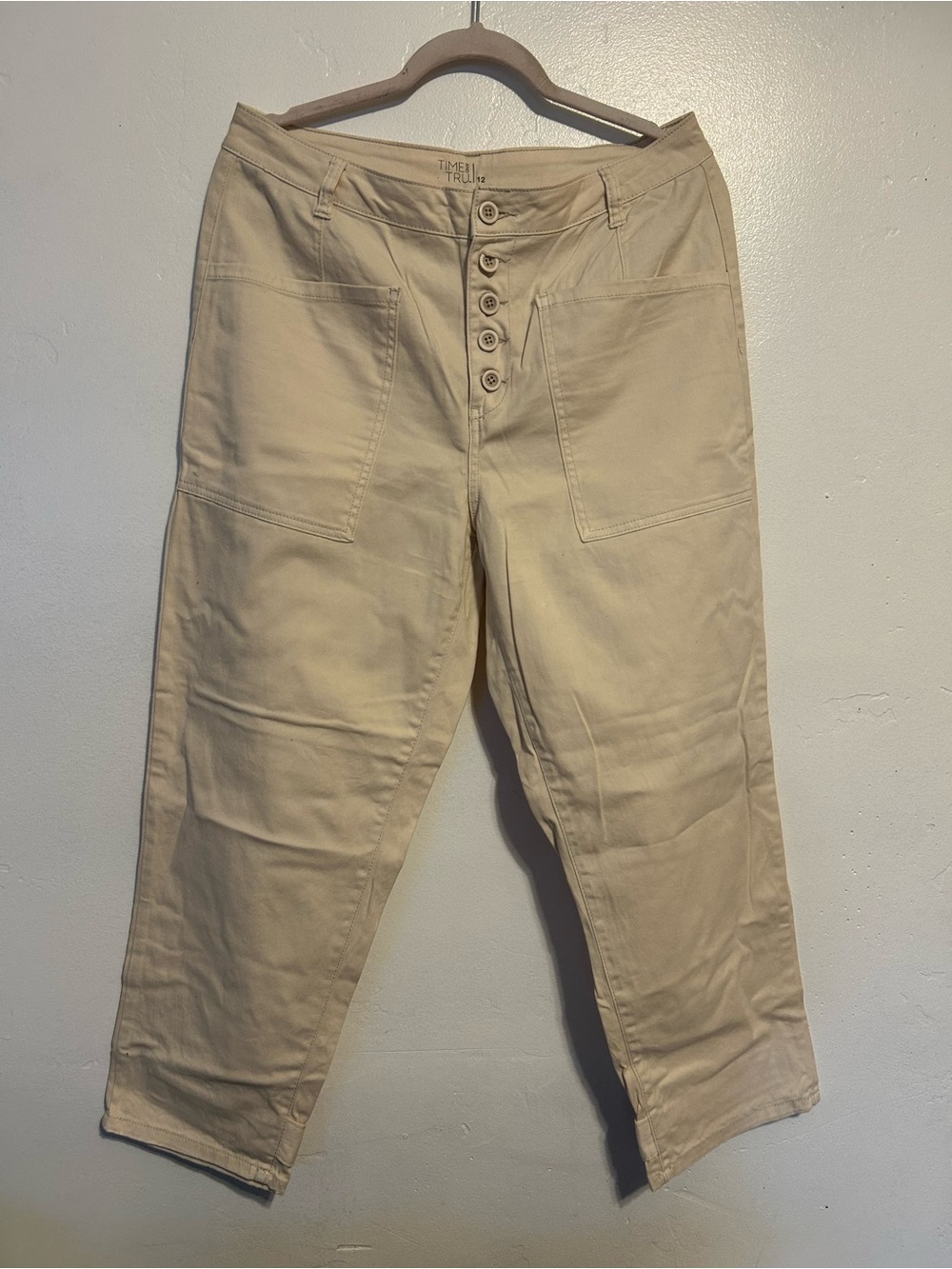 Women’s Cream Button-Fly Casual Pants